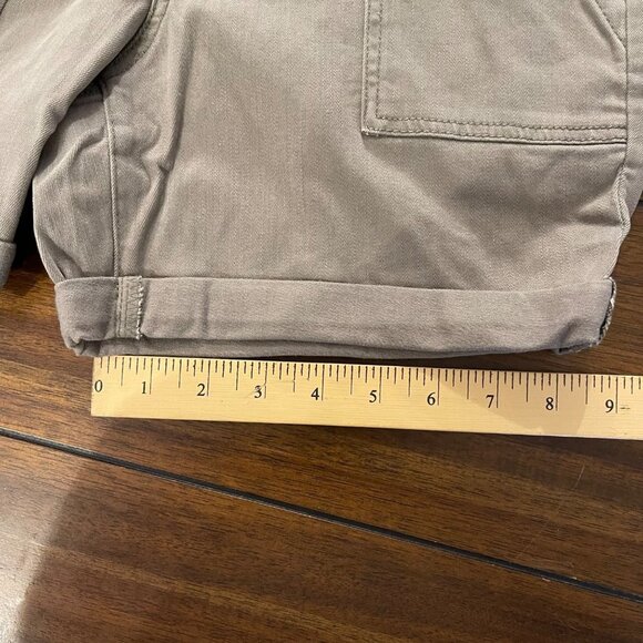 NWT Style & Company Stretch Pocketed Sash Tied Cuffs Short Olive Drab 4 Petite - Picture 12 of 16